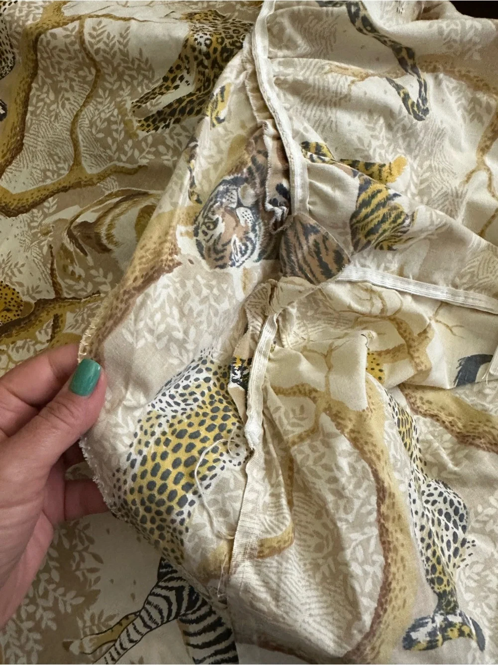 J.P. Stevens & Co. Safari Animal Printed king size Bedding vintage 1976